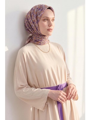 Silk Home Soft Eşarp Retro Mozaik Mor 90X90