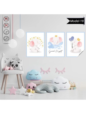 Akıllı Kağıt Statik Tutunma Özellikli Tablo - Poster Çocuk Odası (Model-19)