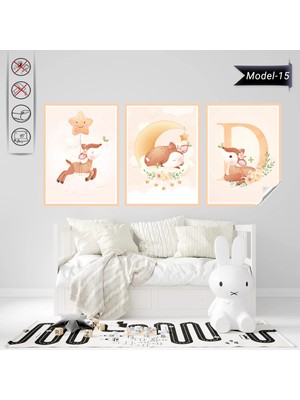 Akıllı Kağıt Statik Tutunma Özellikli Tablo - Poster Çocuk Odası (Model-15)