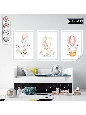 Akıllı Kağıt Statik Tutunma Özellikli Tablo - Poster Çocuk Odası (Model-13)