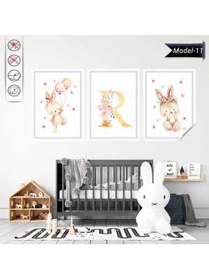 Akıllı Kağıt Statik Tutunma Özellikli Tablo - Poster Çocuk Odası (Model-11)