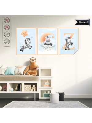 Akıllı Kağıt Statik Tutunma Özellikli Tablo - Poster Çocuk Odası (Model-9)