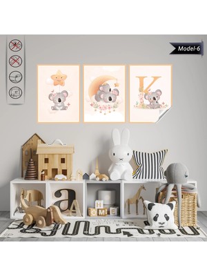Akıllı Kağıt Statik Tutunma Özellikli Tablo - Poster Çocuk Odası (Model-6)