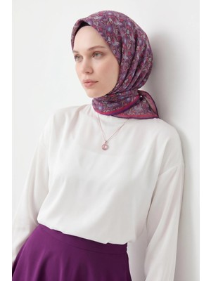 Silk Home Soft Eşarp Garden Koyu Mor 90X90