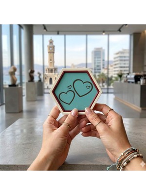 Miawiki Modern Sevgi Temalı Minimalist Obje, Ev ve Ofis Için Estetik Mini Dekor 10X10 cm