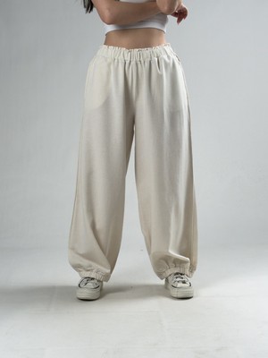 Cocopelli Bej Kadın Oversize Pantolon COC3174