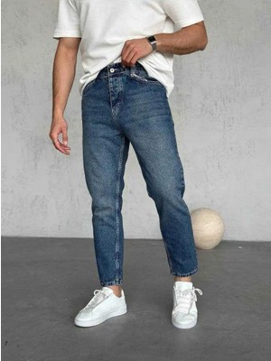 WE11 Erkek Lacivert Boyfriend Jean Pantolon