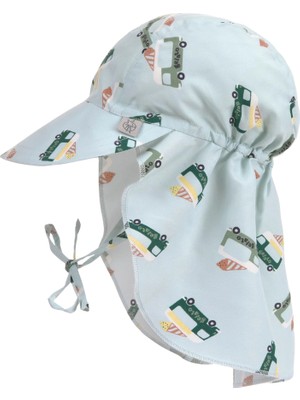 Lassig Flap Hat Uv Korumalı Uzun Şapka Ice Cream Truck Illusion Blue