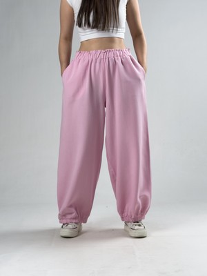 Cocopelli Pembe Kadın Oversize Pantolon COC3173
