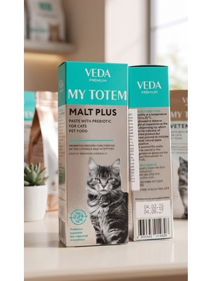 Veda My Totem Malt Pasta Plus Kedi Ödülü 75 gr Tüm Yaş Grupları İçin Lezzetli