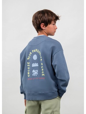 Mayoral Boston Erkek Çocuk Sweatshirt Mavi
