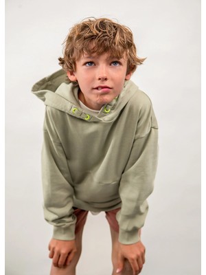 Mayoral Boston Erkek Çocuk Kapşonlu Sweatshirt Yeşil