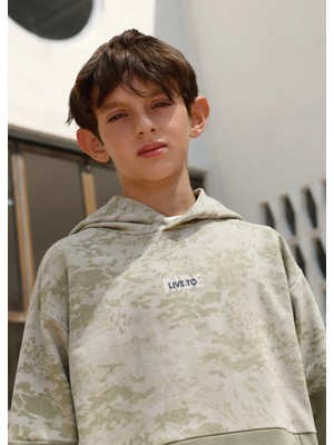 Mayoral Erkek Çocuk Kapşonlu Sweatshirt Yeşil