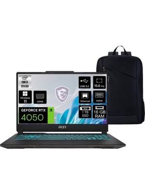MSI Msı Cyborg 15 A13VE-2268XTRNN Intel Core I5 13420H 16GB 512GB SSD RTX4050 Windows 11 15.6" Fhd Taşınabilir Bilgisayar