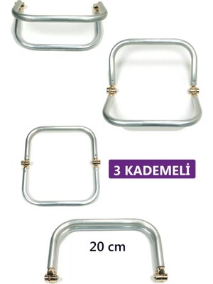 Royaleks 3 Kademeli Gizli Metal Mango Çanta Bursu – 20 cm - Metal Çanta Aparatı