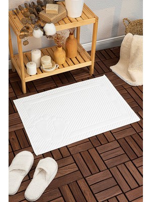 Favora Leoline %100 Pamuk Premium Ayak Havlusu  - Beyaz