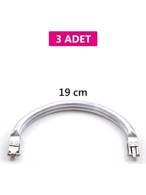 Royaleks Gizli Metal Oval Çanta Bursu – 3 Adet - 19 cm - Metal Çanta Aparatı Çanta Aksesuarı