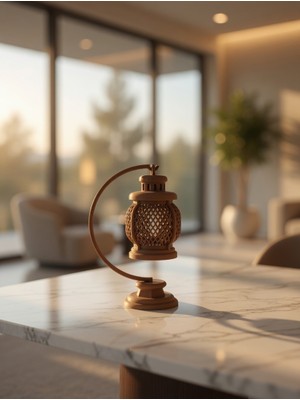 Onyx El Yapımı 3D Baskı Dekoratif Fener - Bohem & Modern Tasarım Masaüstü Lambader