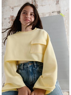 Mayoral Kız Çocuk Sweatshirt ve Body Set Sarı