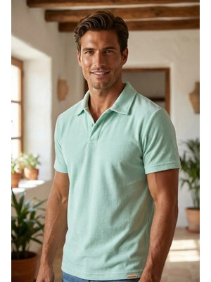 Katia & Bony Erkek Polo Yaka Havlu T-Shirt Mint