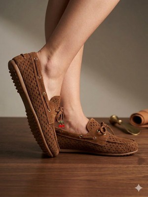 Tarçın Ayakkabı Hakiki Deri Kadın Deri Loafer TRC186-0002