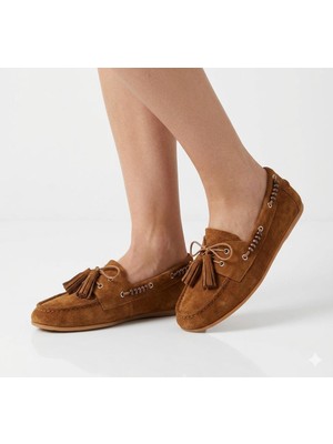Tarçın Ayakkabı Hakiki Deri Kadın Deri Loafer TRC186-0001