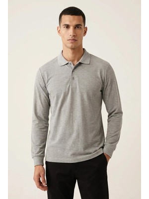 Kardelen İş Elbiseleri Gaura Polo Yaka Tişört | Gri Melanj, Pike Kumaş, Oeko-Tex Sertifikalı, Unisex Iş Tişörtü