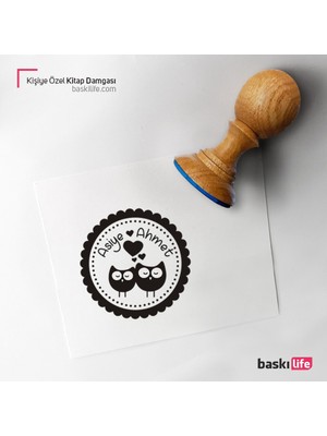 Baskı Life Kişiye Özel Kitap Damgası Kitap Mührü Kaşe Kitap Mühür Özel Damga 194