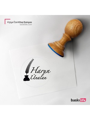 Baskı Life Kişiye Özel Kitap Damgası Kitap Mührü Kaşe Kitap Mühür Özel Damga 168