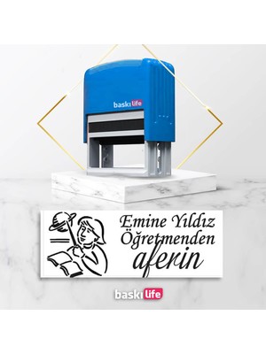 Baskı Life  Kaşe  Kitap Mührü Kitap Damgası Kişiye Özel Kaşe 630