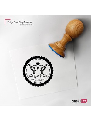 Baskı Life Kişiye Özel Kitap Damgası Kitap Mührü Kaşe Kitap Mühür Özel Damga 198