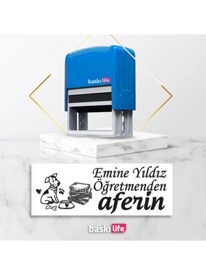 Baskı Life  Kaşe  Kitap Mührü Kitap Damgası Kişiye Özel Kaşe 610