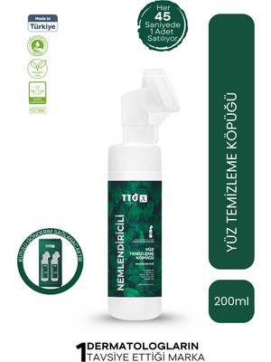 TTO-X Nemlendirici Yüz Temizleme Köpüğü 200 ml | Hyaluronik Asit & Günlük Cilt Temizleyici