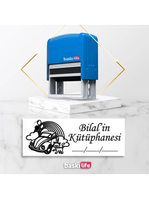Baskı Life  Kaşe  Kitap Mührü Kitap Damgası Kişiye Özel Kaşe 603