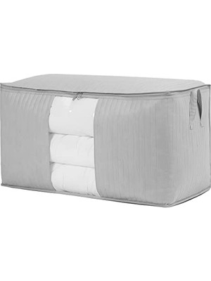 Esranın Dünyası Ocean Home Textile Mega Boy Pvc Pencereli Gri Renk Kapitone Hurç 75 x 40 x 40 cm