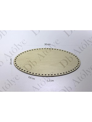 Elips Rattan Örgü Plakası 20X30 cm - Rattan Sepet Altlığı - Bambu Örgü - Supla