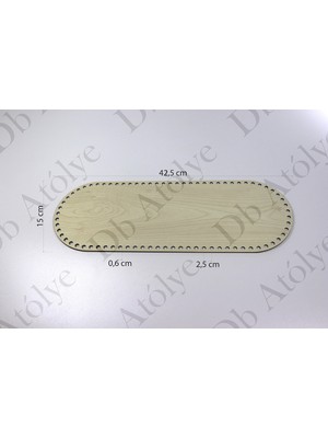 Rattan Örgü Plakası Oval 15X42 cm - Bambu Sepet Altlığı - Örgü Sepet Supla