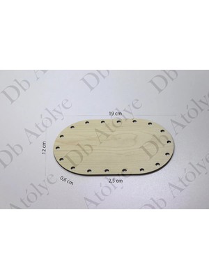 Rattan Örgü Plakası Oval 12X19 cm - Bambu Sepet Altlığı - Örgü Sepet Supla
