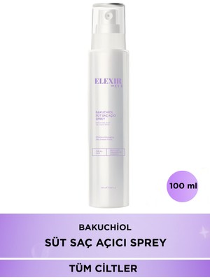 Bakuchiol Süt Saç Açıcı Sprey Doğal Işıltı Veren Saç Açıcı 100 ml