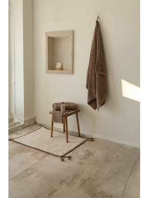 İrya Vina Tekli Banyo Paspası Bambu 60X100 cm Açık Bej