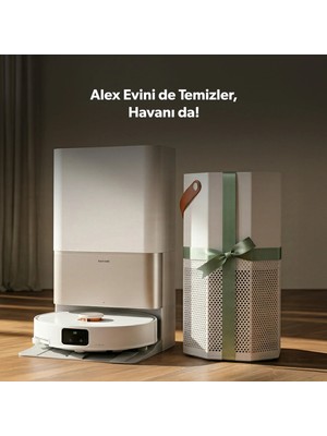 Homend Alex 50 Pro Ulticlean AI Destekli Akıllı Robot Süpürge 28000 Pa Emiş Güçlü Beyaz