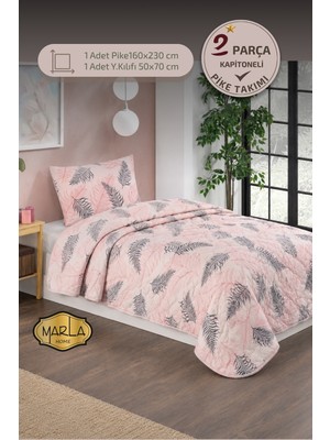 Marla Home Tek Kişilik Pike Takımı | 160X230 cm | Çok Amaçlı Yatak Örtüsü & Battaniye