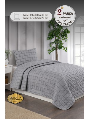 Marla Home Tek Kişilik Pike Takımı | 160X230 cm | Çok Amaçlı Yatak Örtüsü & Battaniye
