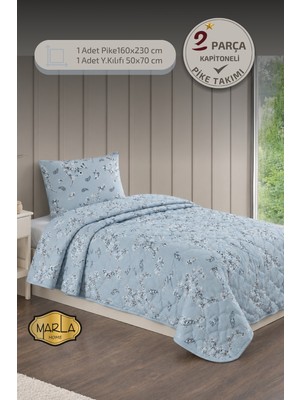 Marla Home Tek Kişilik Pike Takımı | 160X230 cm | Çok Amaçlı Yatak Örtüsü & Battaniye