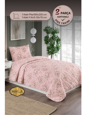Marla Home Tek Kişilik Pike Takımı | 160X230 cm | Çok Amaçlı Yatak Örtüsü & Battaniye