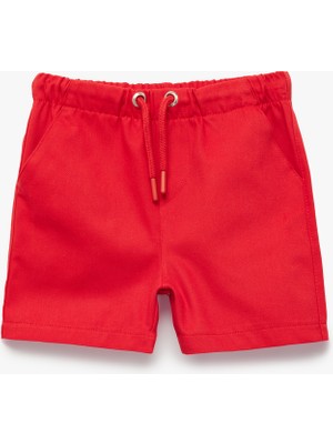 Koton Pamuklu Beli Bağcıklı Basic Gabardin Şort