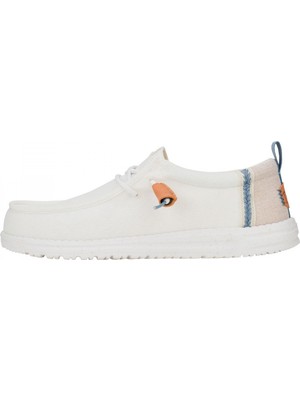 Hey Dude 43086 Wally Craft Linen Beyaz Erkek Ayakkabı