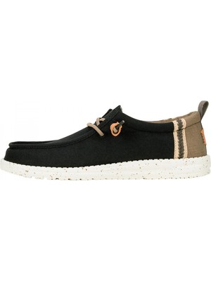 Hey Dude 43086 Wally Craft Linen Siyah Erkek Ayakkabı