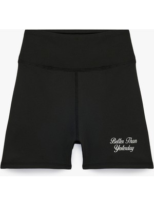Koton Yüksek Bel Slim Fit Baskılı Spor Tayt