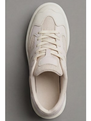 Liarca Urban-Strike Hybrid Beyaz Unisex Sneaker - Yüksek Tutuşlu Dalgalı Tabanlı ve Nefes Alabilen File Detaylı Günlük Spor Ayakkabı
